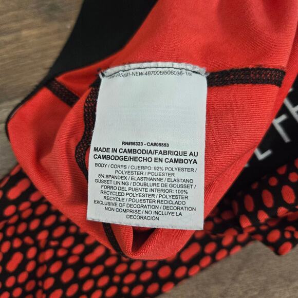 Nike Women’s Running Stretch Leggings Black w/ Red Dot Design Size M - Picture 7 of 7